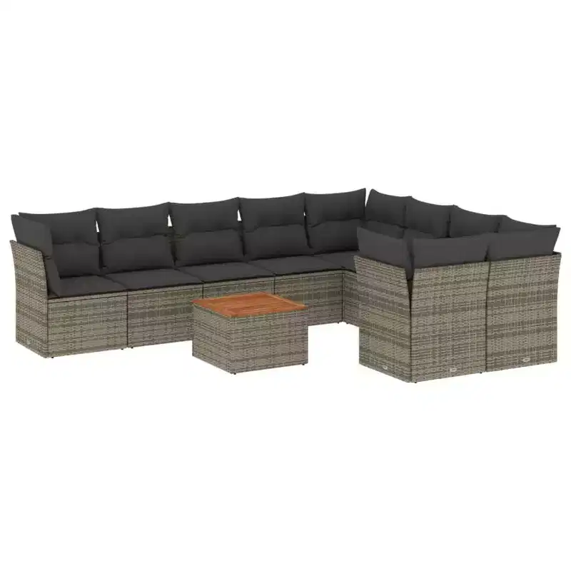 vidaXL Modular Patio Sofa Set with Cushions in Various Colors
