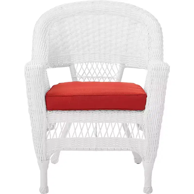 HomeStock Zen Zone Chair Set of 2, Durable Resin Wicker, Weather-Resistant with Cushions