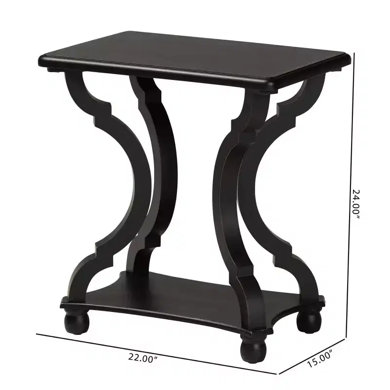 Cianna Wood End Table - Baxton Studio