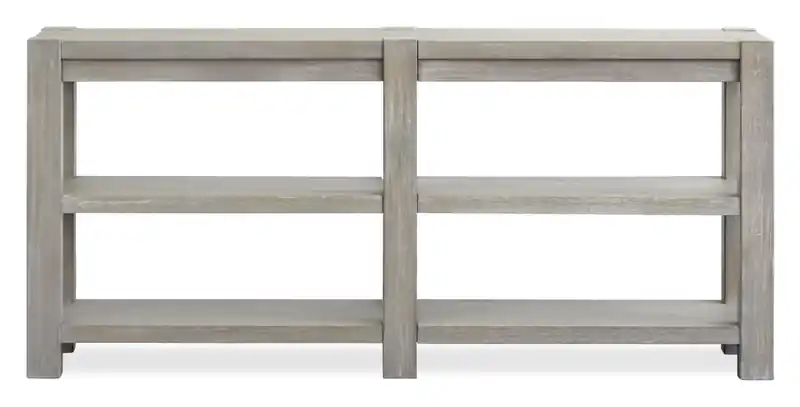 64 Contemporary Solid Wood Sofa Table with Shelves - Calico Grey