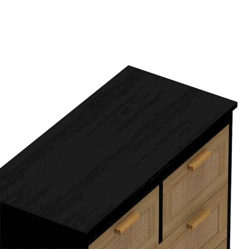 GEITIN 4 Drawers Rattan Cabinet