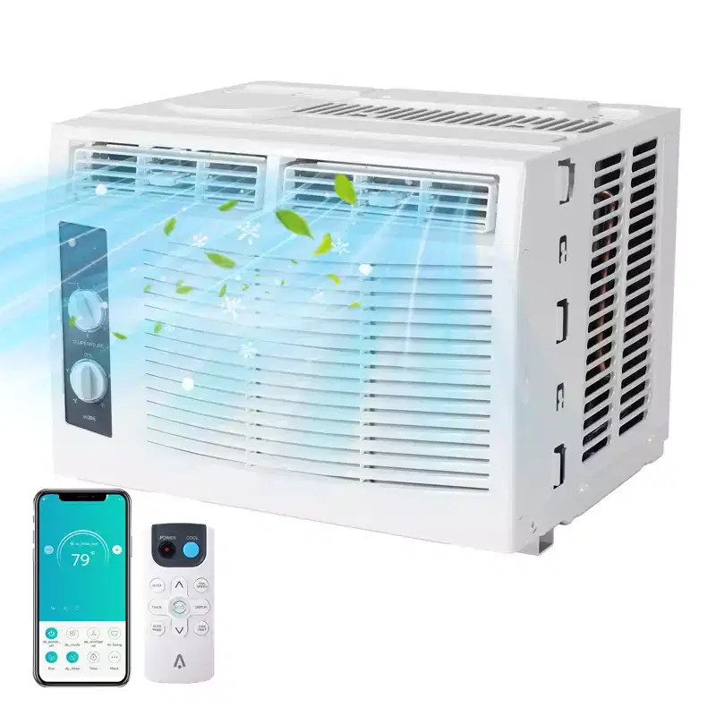 Acekool 5,000 BTU Window Air Conditioner, Fast Cooling Window AC with Remote, Timer, Quiet Room Cooling for Small Rooms up to 300 Sq Ft