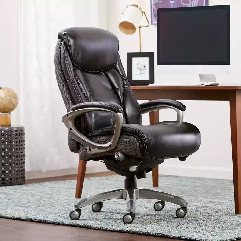 Executive Office Chair with Lumbar Support and Adjustable Height