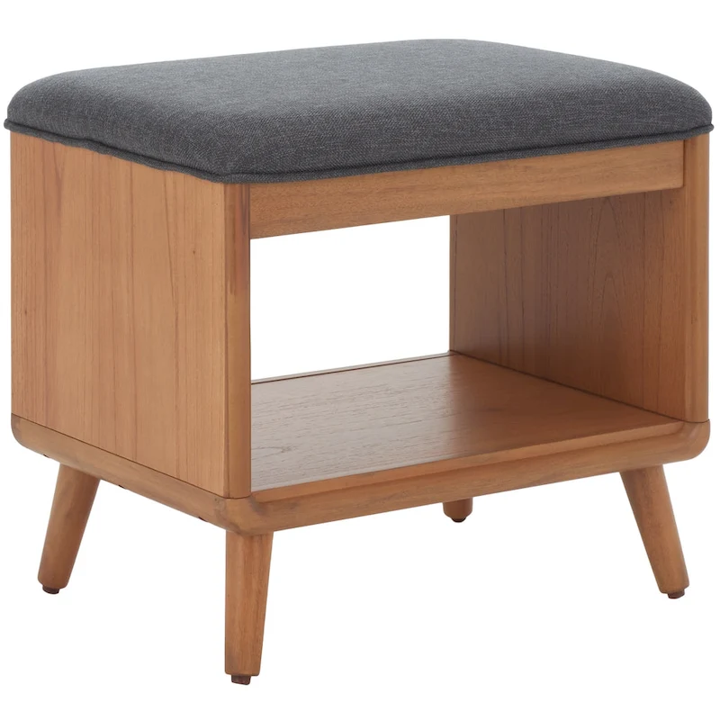 SAFAVIEH Home Collection Solo Open Shelf Bench W/ Cushion - 20 W x 15 D x 18 H