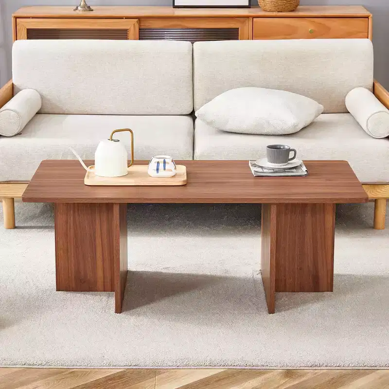 Okak Modern Practical Coffee Table, Engineered MDF Multi-Surface Side Table for Living Room, Bedroom & Study, Scratch-Resistant Finish