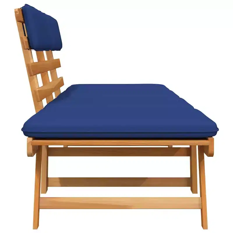 vidaXL Garden Bench Green, Brown Solid Acacia wood, Polyester Medium