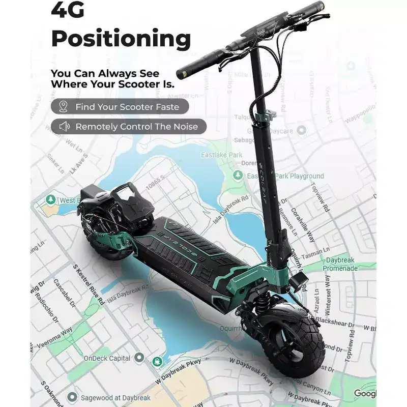 ECOLEAP L7 Electric Scooter for Adults, 1500W Peak Motor, 28MPH, 50Mile Range, Dual Suspension, Front & Rear Disc Brakes, UL