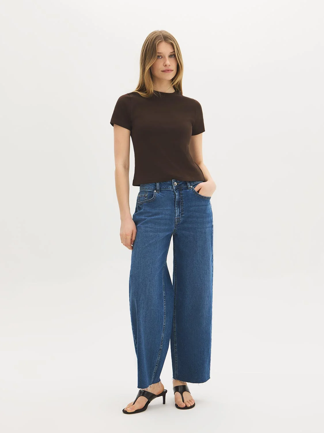 Cotton-Blend Ribbed Tee