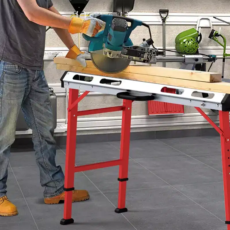 Costway Welding Table 42 x 21 with Adjustable Height 2 Bar Clamps and Carrying Handle