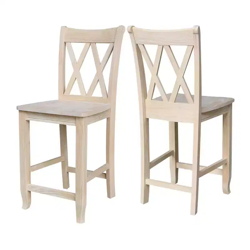 Double X Back Counter Height Barstool