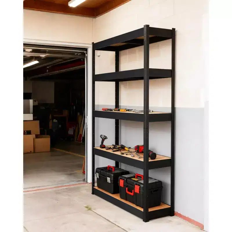 36x18x72 Garage Shelving Unit, Heavy Duty Metal Adjustable Shelves, 5-Tier Storage Rack, 2500 LB Capacity, Industrial Grade Steel with MDF Panels