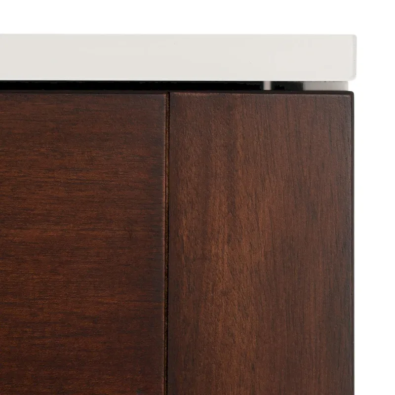 Walnut & White 6-Drawer Dresser, Mid-Century Modern Style