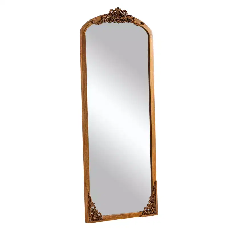 64 Brown Solid Wood Framed Full Length Mirror