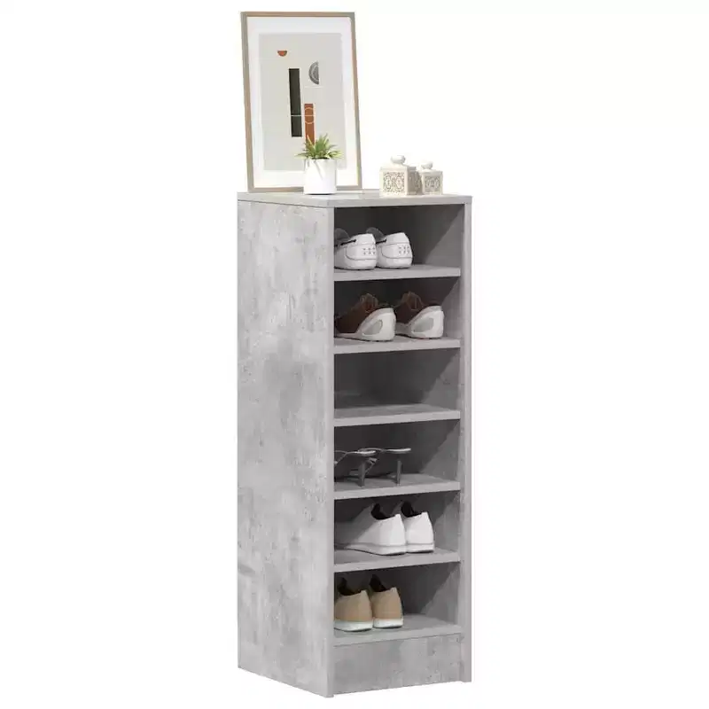 vidaXL Shoe Cabinet Concrete Grey Engineered wood Medium Shoe Cabinet