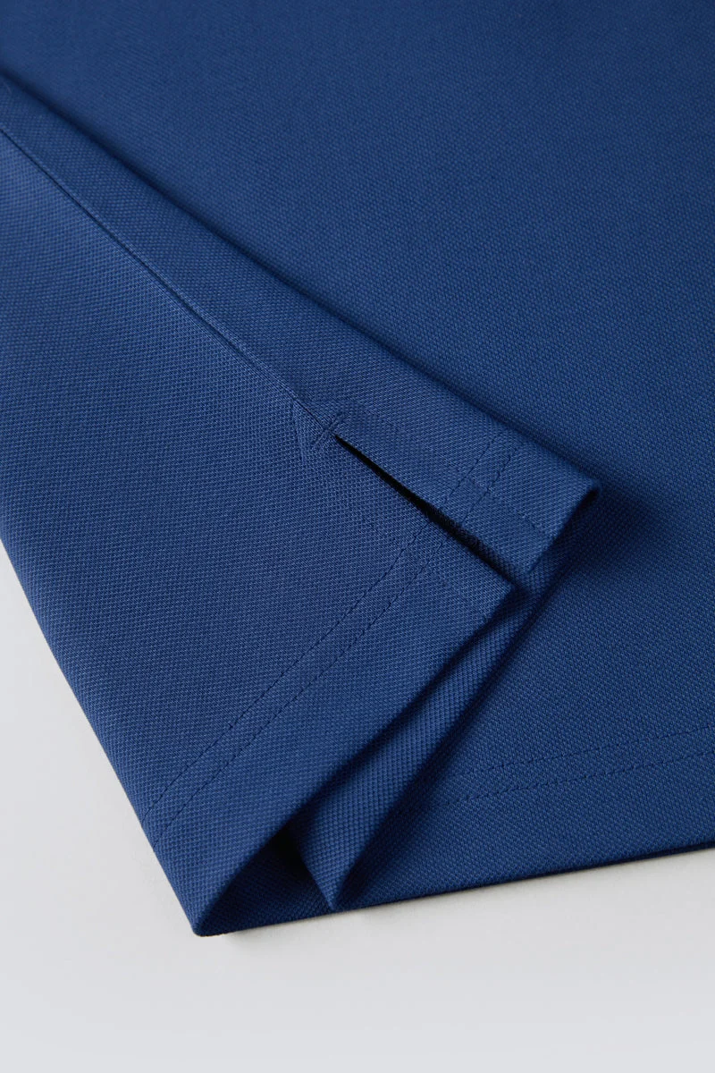 Long Sleeve Polo – Blue
