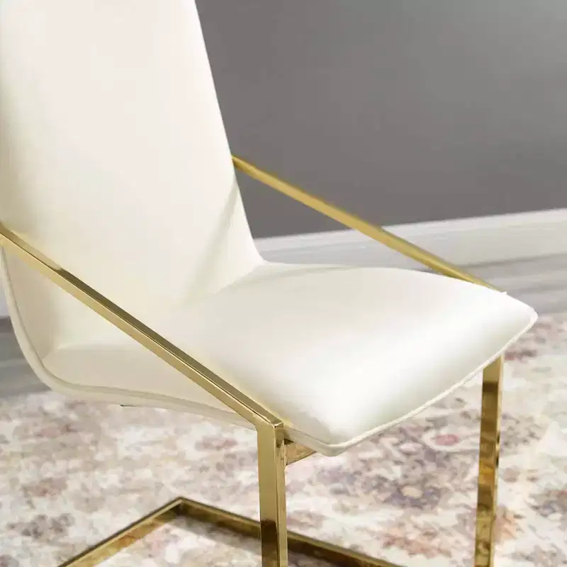 Dining Armchair, Gold/Ivory