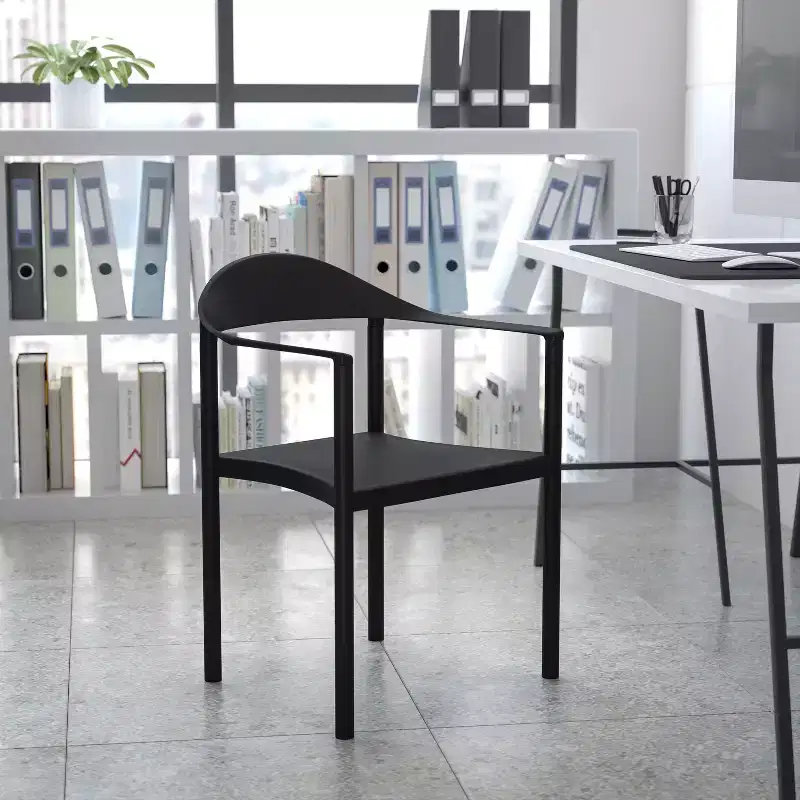 Flash Furniture 4 Pack HERCULES Series 1000 lb. Capacity Plastic Cafe Stack Chair