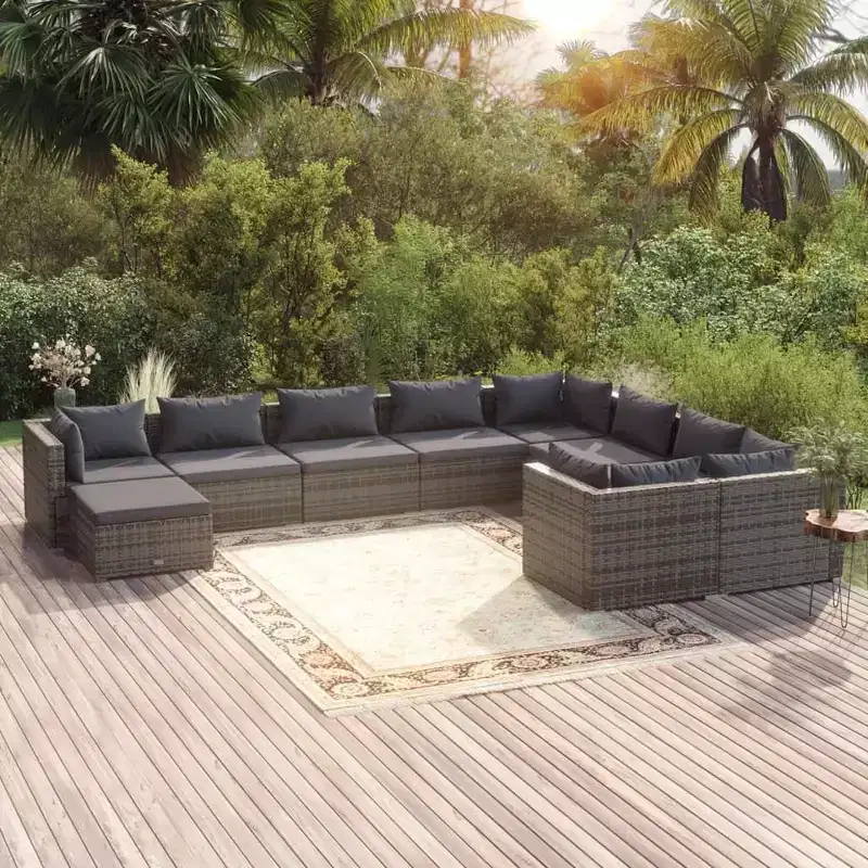 vidaXL Garden Lounge Set PE rattan Large Modular
