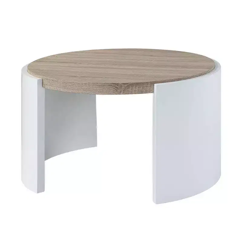 Acme Furniture Zoma Coffee Table White/Oak Finish