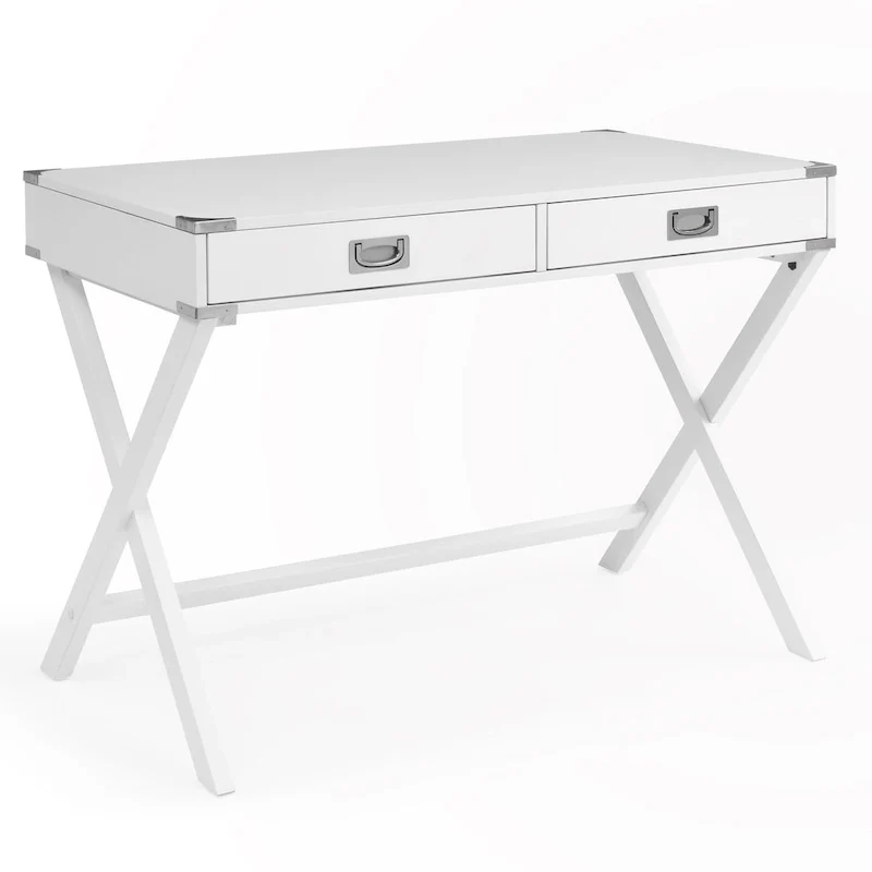 Solid Wood Computer Desk with Drawers