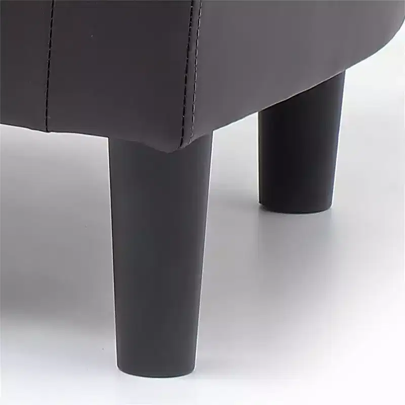 Passion Furniture Salem Faux Leather Accent Chair with Ottoman