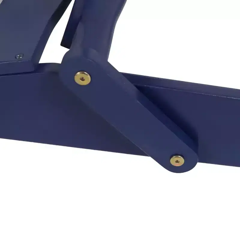 2pk Bellwood Outdoor Acacia Wood Folding Adirondack Chairs Navy: Cup Holders, Weather-Resistant - Christopher Knight Home