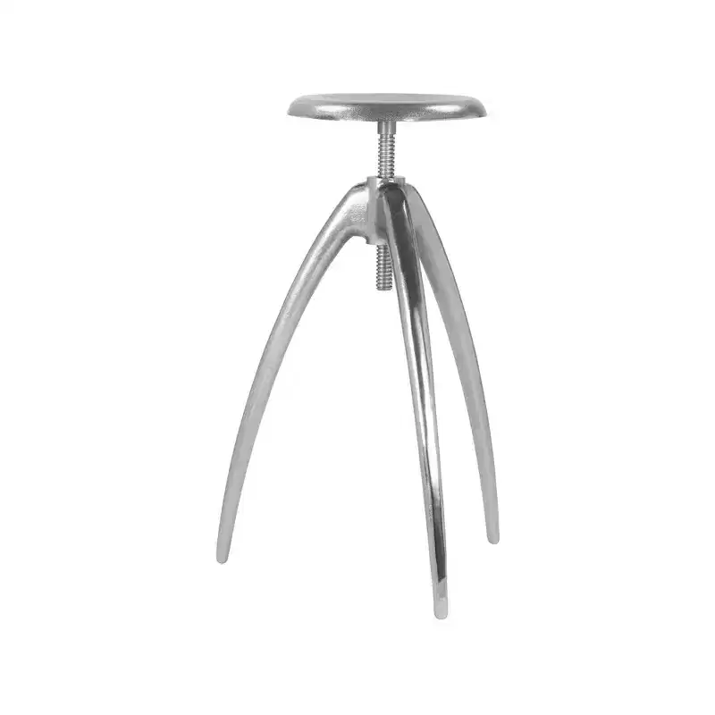 Meridian Furniture,Clara Silver Aluminum Counter/Bar Stool