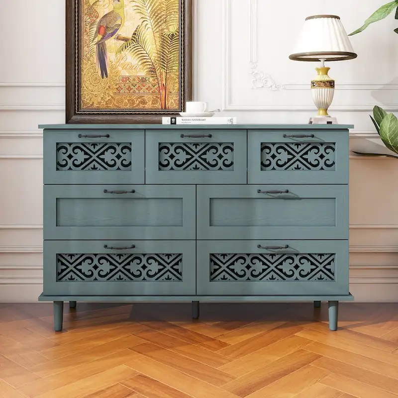 7 Drawer Cabinet American Furniture Suitable for Bedroom - N/A