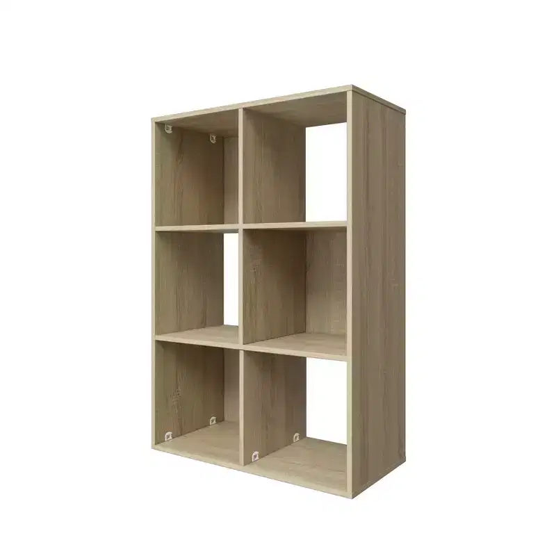 Homez 34.96 in. Tall Wood 3-Shelf Etagere Bookcase