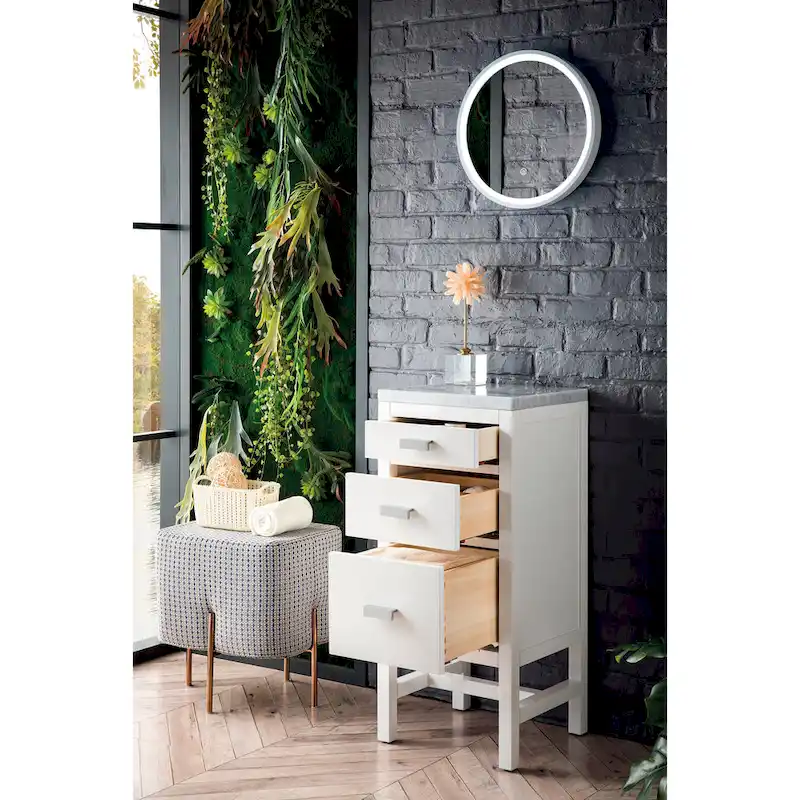 James Martin Vanities Addison 15 Base Cabinet w/ Drawers, Glossy White