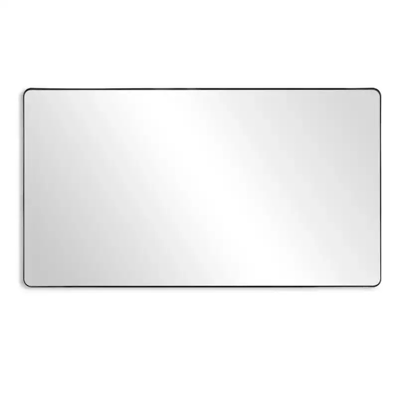 SUMERAIN Black Vanity Mirror, Vertically Full Length Mirror with Tempered Glass, Easy Install