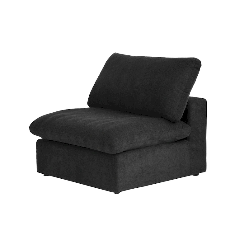 160 Modern Linen Upholstery 4 Piece Sectional Sofa Minimalism Commix Down Filled Modular Couches