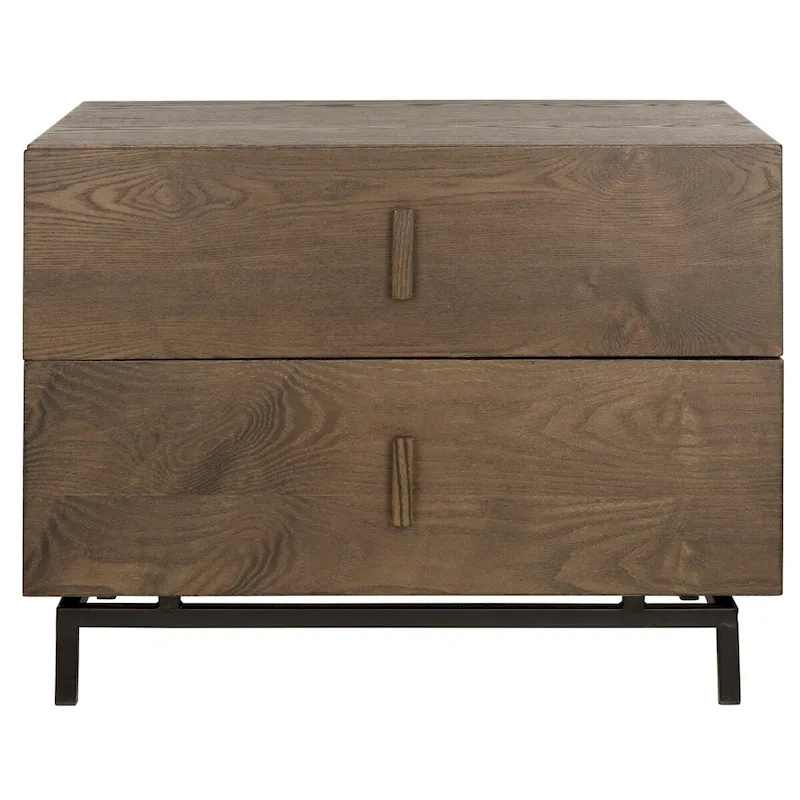 SAFAVIEH Shirleyann Dark Brown/ Black Storage Cabinet - 27.5 x 17.6 x 21.6 - 28Wx18Dx22H