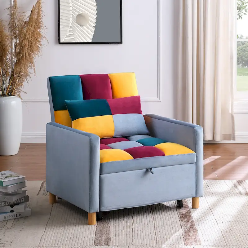 Multi-Functional Sleeper Chair with Pillow