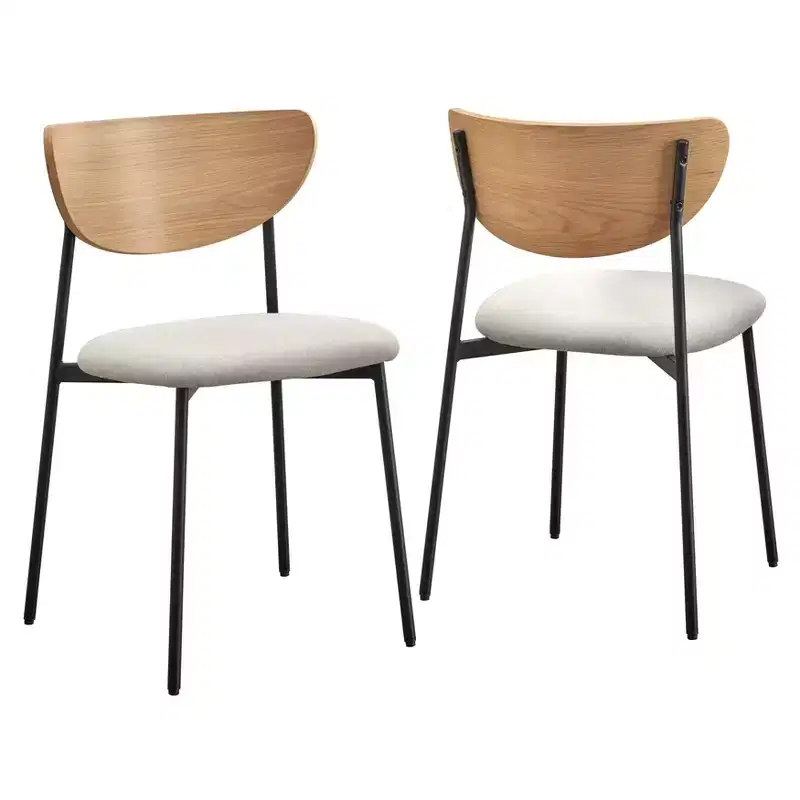 Lifestorey Set of 2 Jari Mid Century Modern Dining Chair