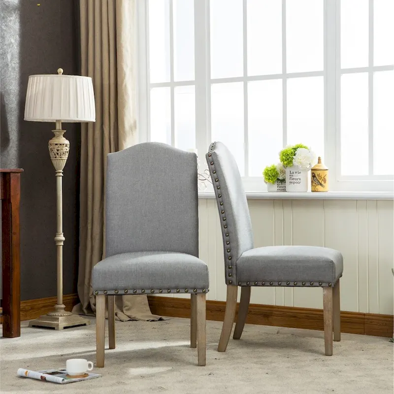 Roundhill Furniture Mod Urban Solid Wood Upholstered Parson Chairs (Set of 2)