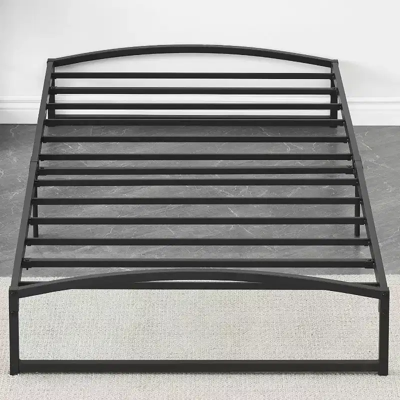 10 Inches High Metal Platform Bed Frame, Metal Slat Support, No Box Spring Needed