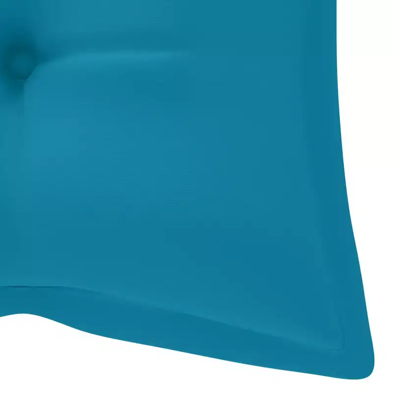 Garden Bench Light Blue Cushion Bamboo, Polyester 46.5 in