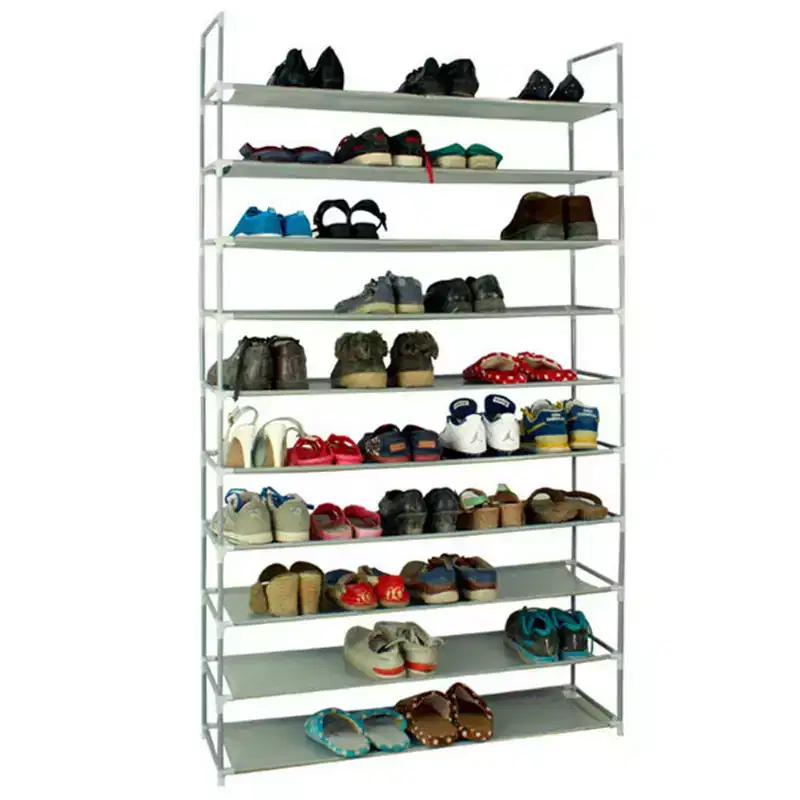 Household Portable Capacity Shoe Mount 10 Layer Shoe Rack