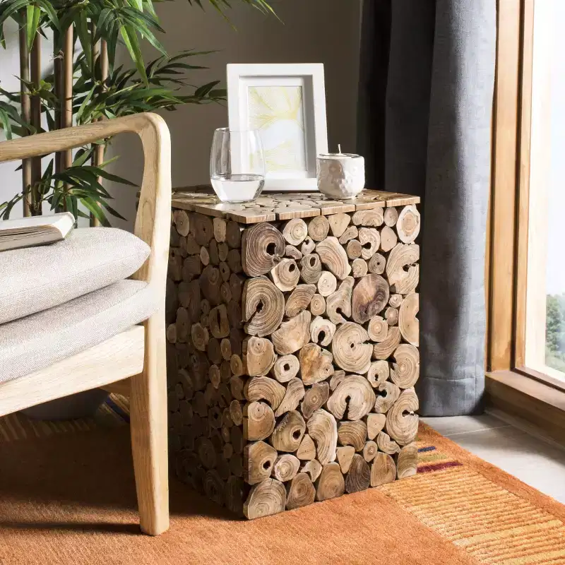 Jefferson Stool - FOX1004 - Light Oak/Black - Safavieh Couture
