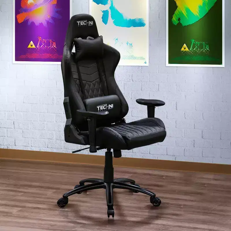 Ts-5100 Ergonomic High Back Racer Style Video Gaming Chair - Techni Sport: Swivel, Adjustable