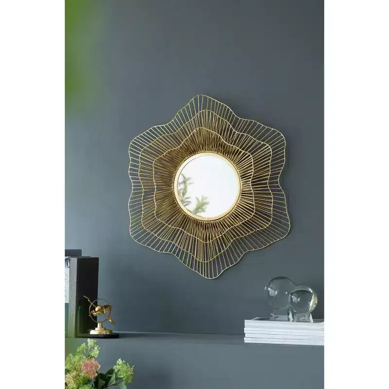 27 Inch Round Metal Wall Mirror