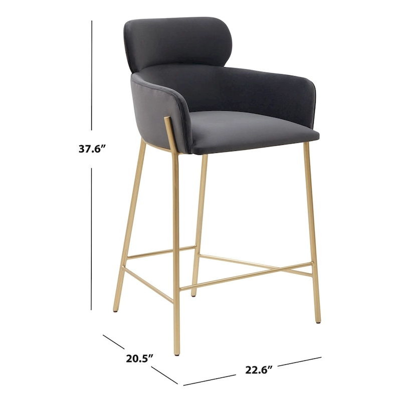 SAFAVIEH Couture Sejada 26-inch Counter Stool - 23 In. W x 21 In. D x 38 In. H - 23Wx21Dx38H