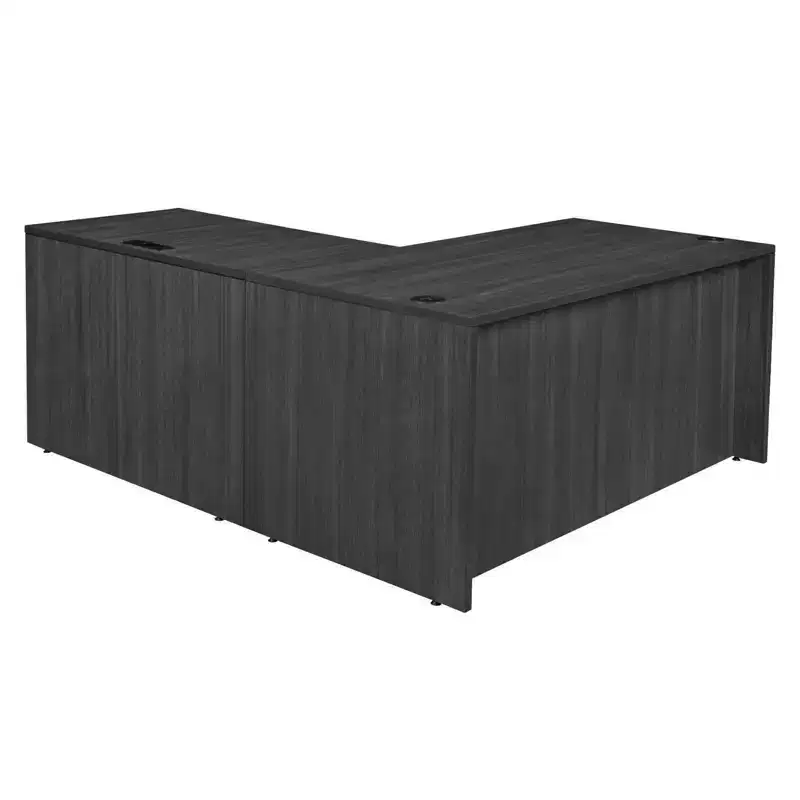 60x65 Legacy L Desk with Double Pedestal Drawer Unit - Regency