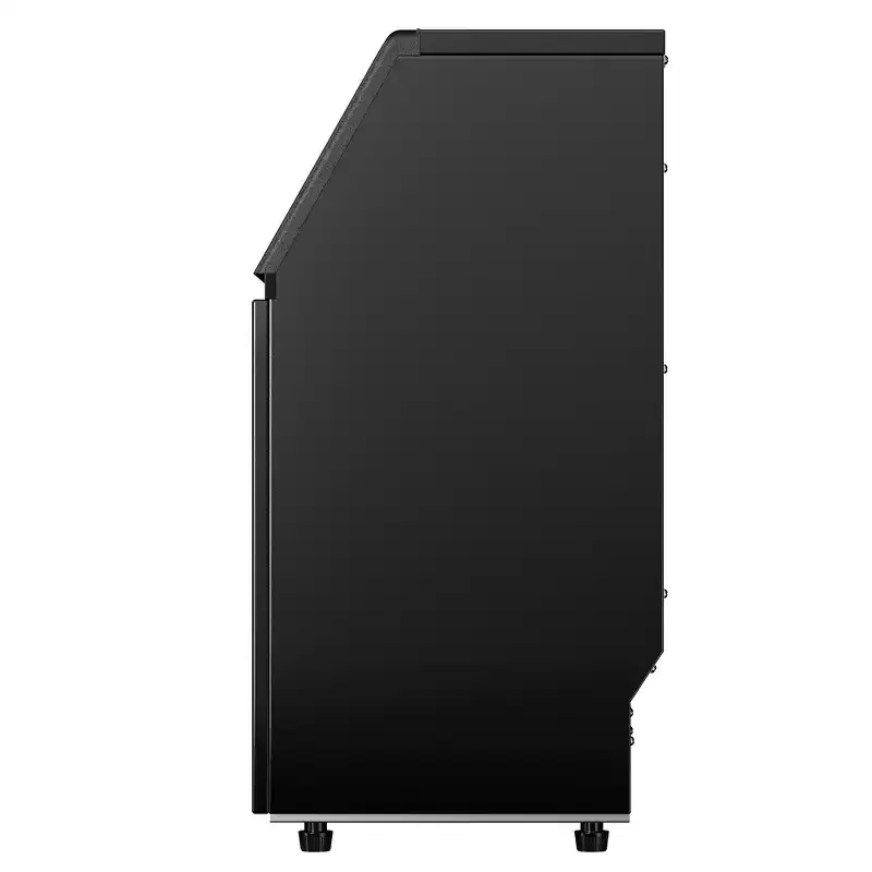 EUHOMY Commercial Ice Maker Machine, 100 lbs/Day, Stainless Steel Under Counter Ice Maker with Multi-function Control Panel,33 lbs Capacity, Black