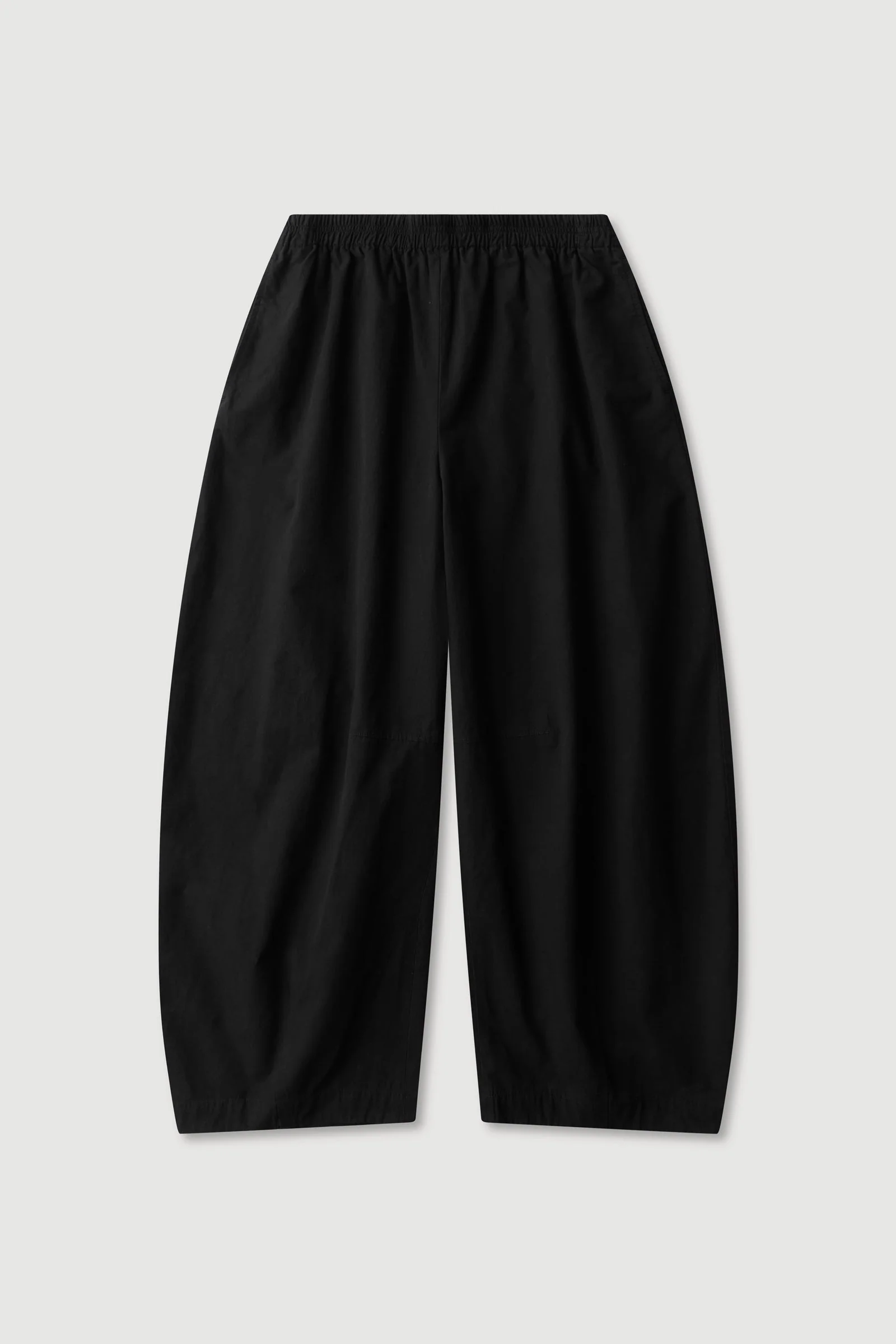 Black Cotton Voluminous Barrel Leg Pant