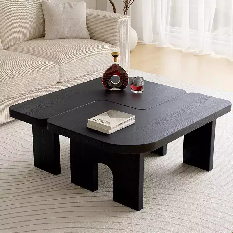 GDFStudio Becker Modern Fir Wood Extendable Nesting Coffee Table Set