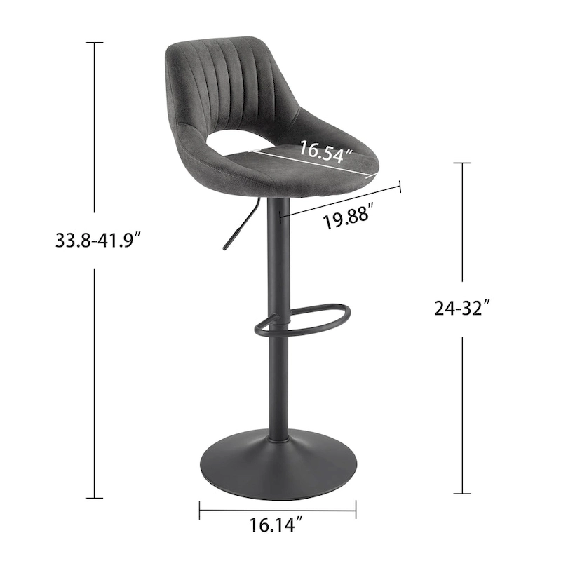 Retro Adjustable Swivel Barstool (Set of 2)