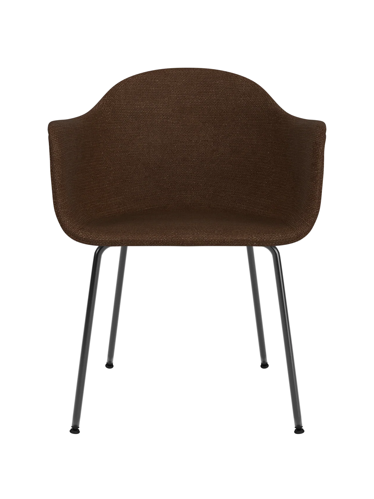 Contemporary Upholstered Dining Chair Black Steel Base with Ergonomic High Backrest for Dining Room & Office