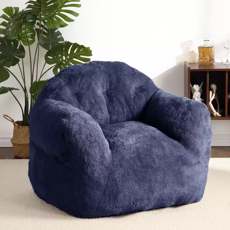 GustoWave Extra Large Bean Bag Chair for Bedroom & Living Room, Blue